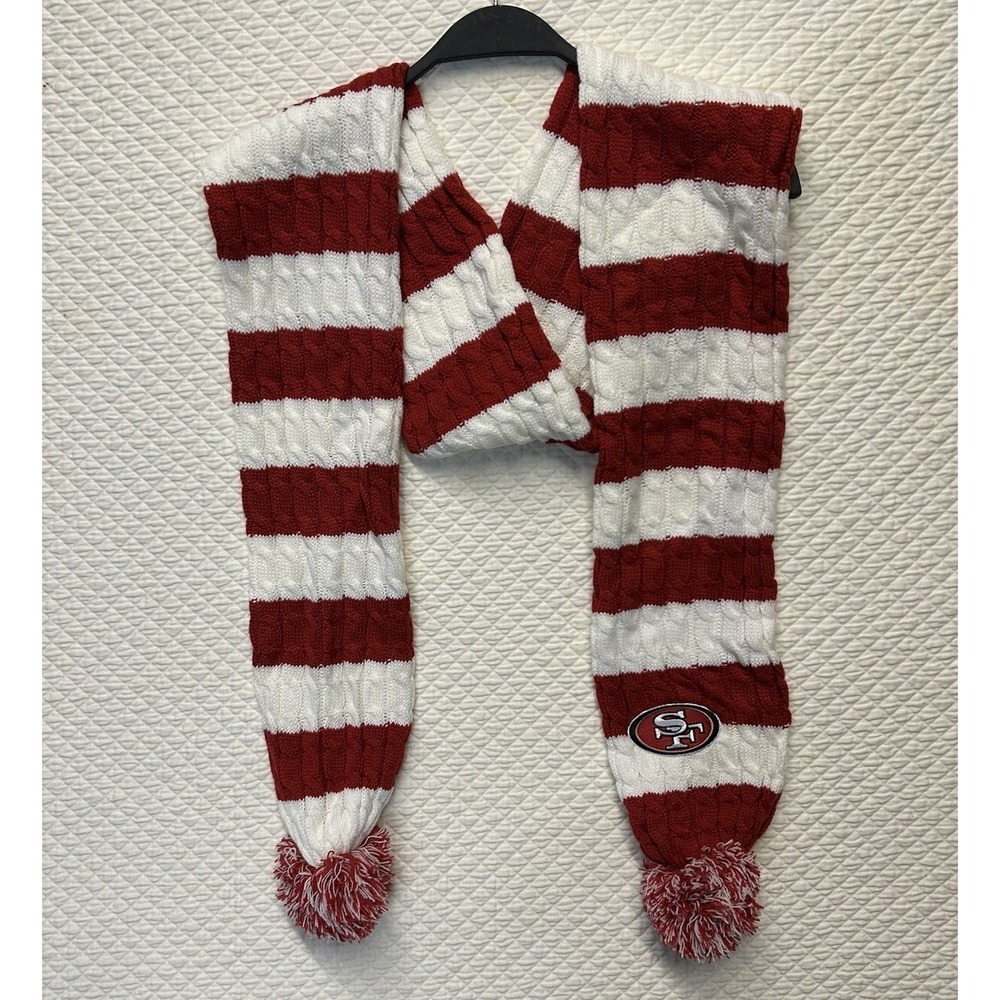 San Francisco 49ers Chain Knit Scarf w/ Pom Women's Wear By Erin Andrews
